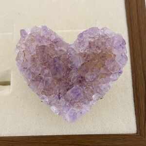 Purple Crystal Heart ring